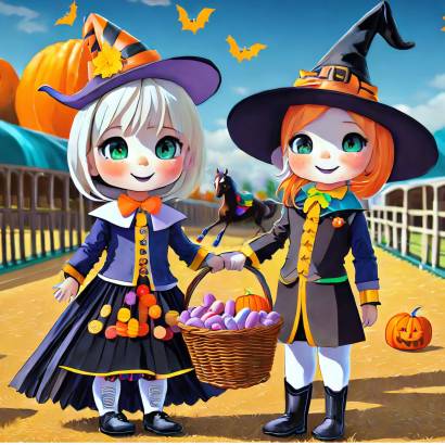 Halloween: jeux déguisés et chasse aux bonbons